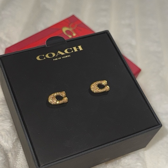 Coach C Stud Earrings - Picture 3 of 4